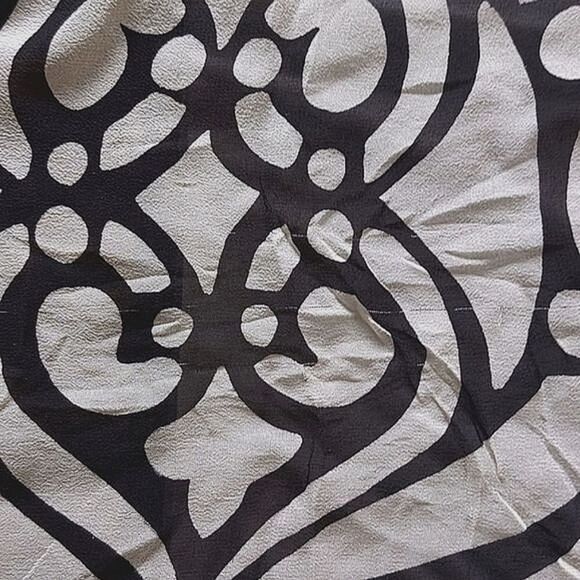 Vtg tri-tone chiffon damask pattern and horse motif - Picture 9 of 11